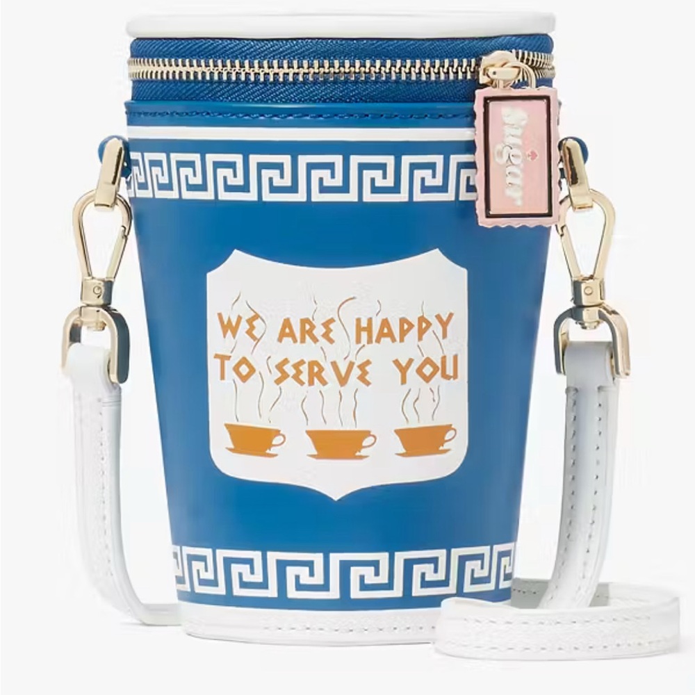 FACTORY SEALED! Kate Spade ♠️ Coffee Break 3d Coffee Cup ☕️ Crossbody Bag